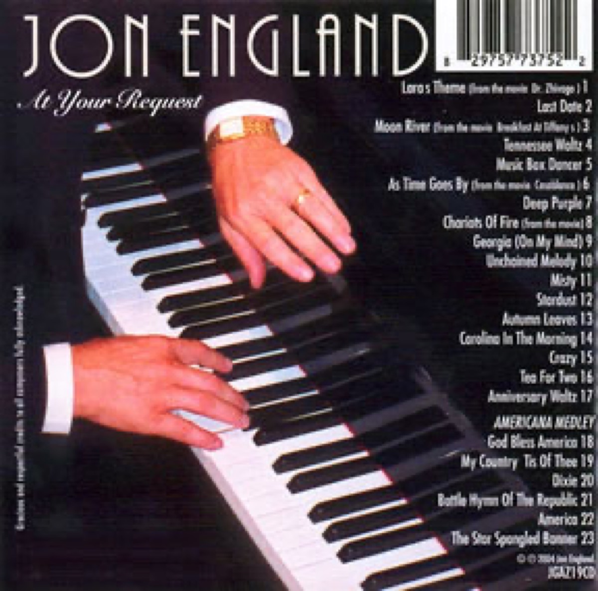 At Your Request - Vol. 1 - back cover