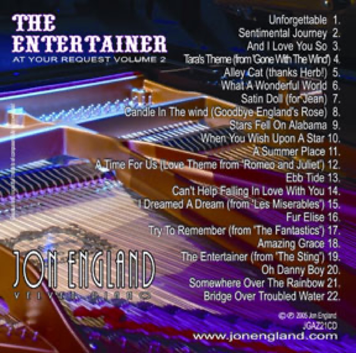 The Entertainer - At Your Request Vol. 2 - back cover