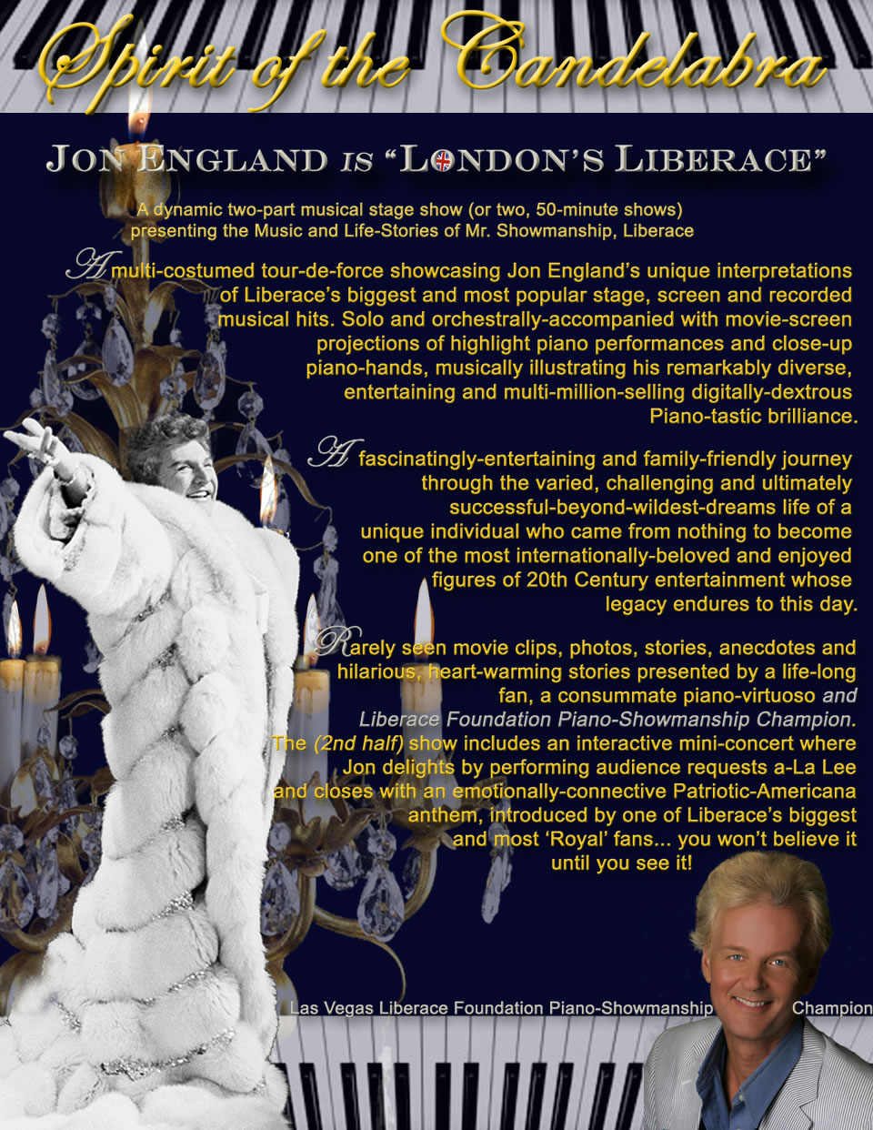 Liberace tribute show poster